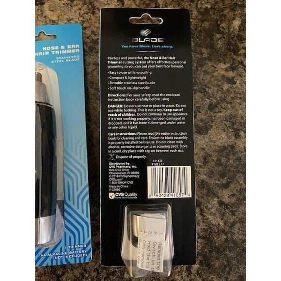 2x Blade For Men Nose & Ear Hair Trimmer, Stainless Steel Blade - Picture 2 of 2